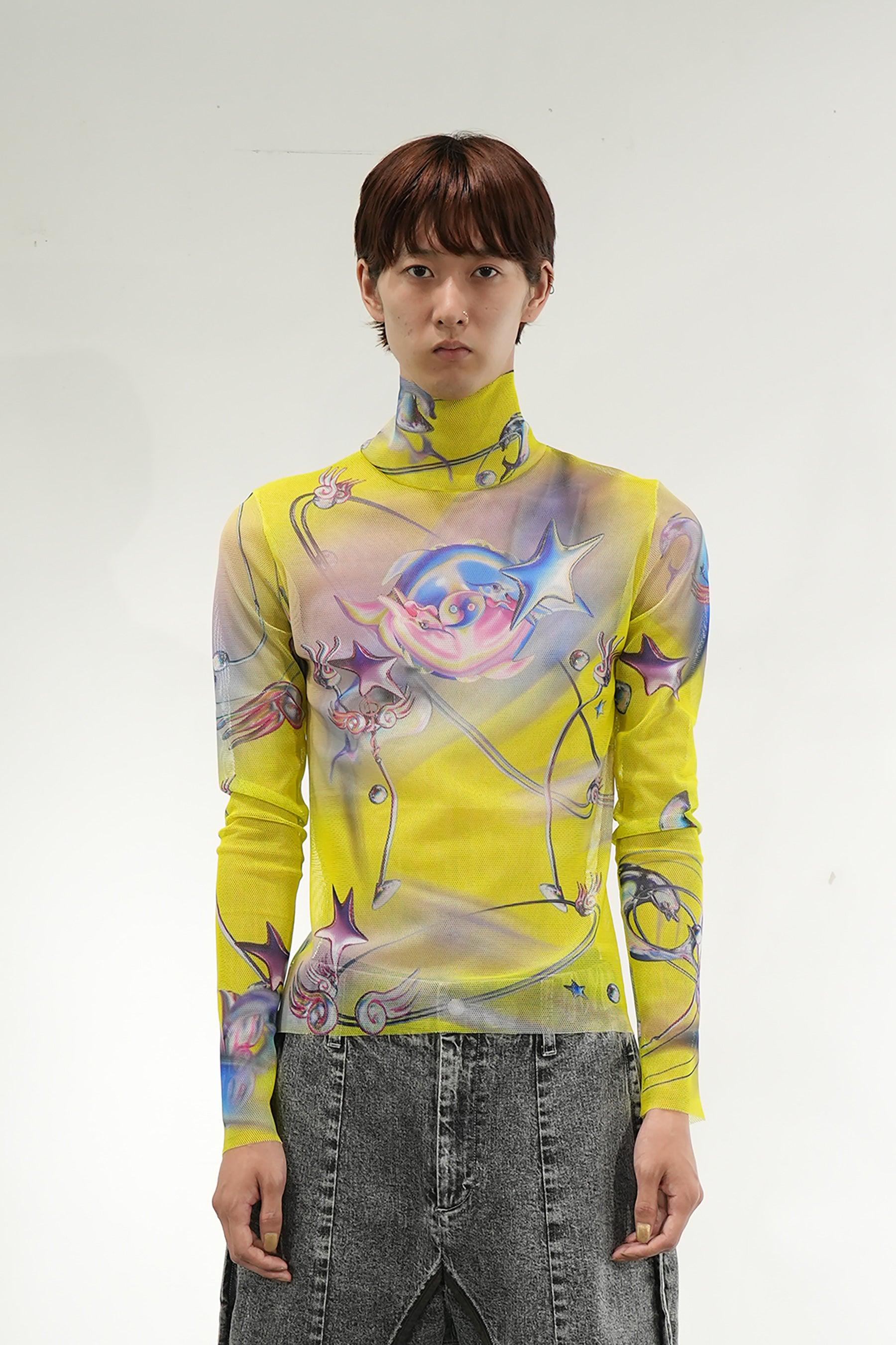 グラフィックメッシュトップ - Yellow – BALMUNG