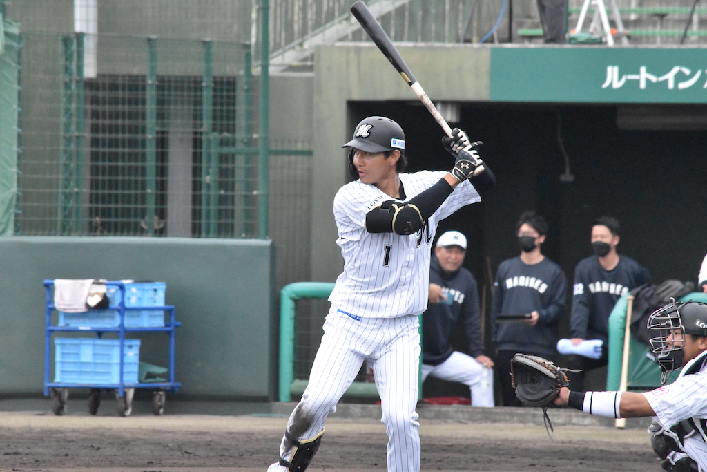 ロッテ・藤原恭大「自分の役割を果たせるように頑張りたい」バットで