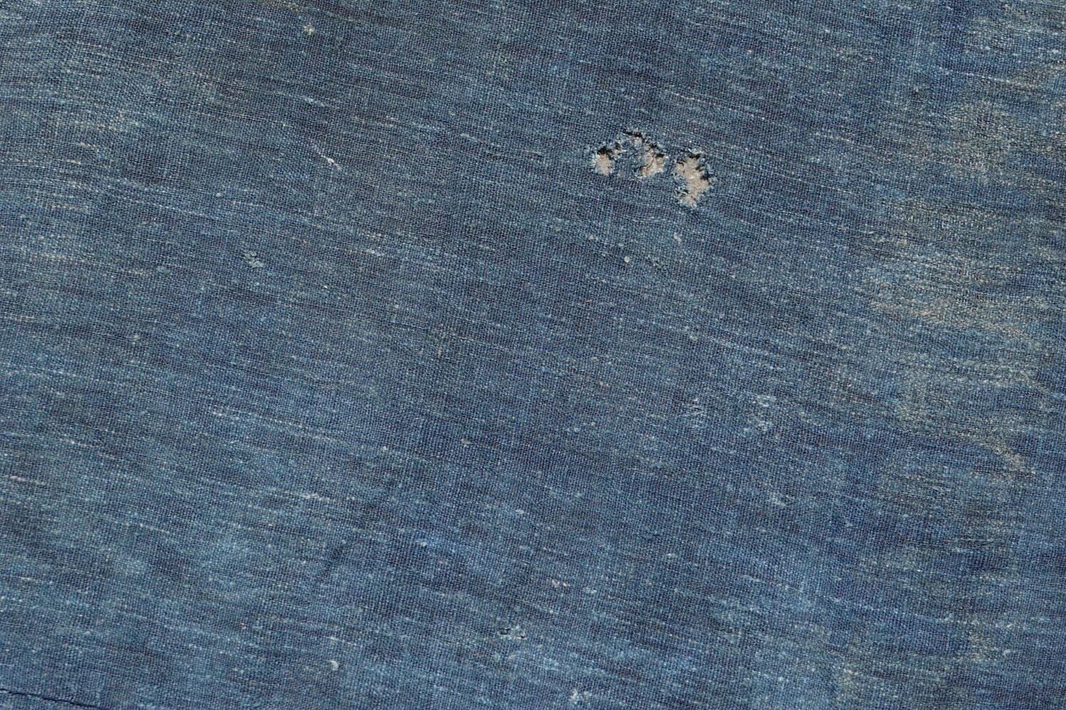 襤褸 ボロ 5幅 藍無地 型染め 白糸手刺し 継ぎ接ぎ 継ぎ当て 枯れ藍