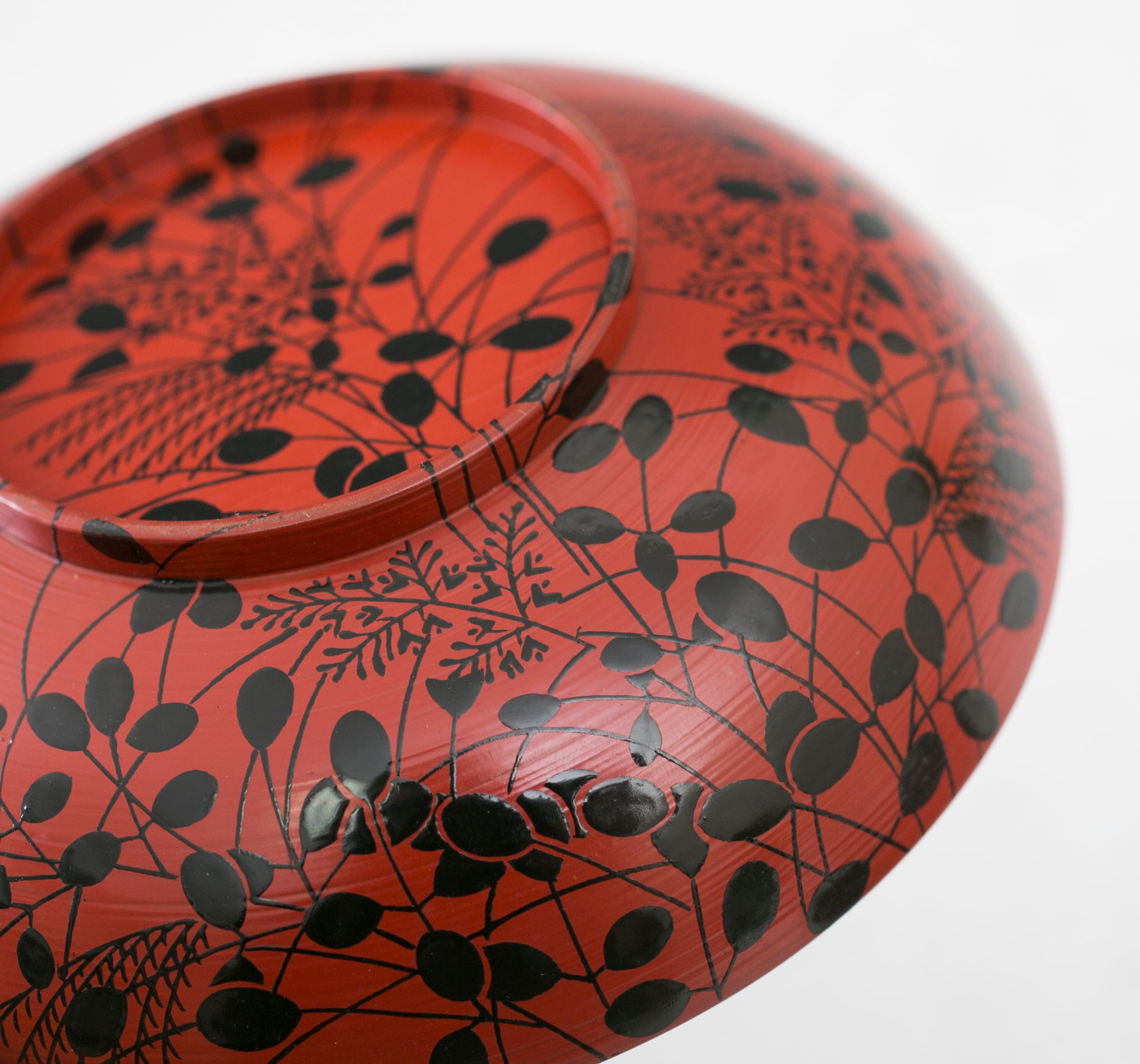 5代中村宗哲 萩三重盃 漆画 漆絵 覚々斎好 原叟好 表千家 萩 朱塗 三つ