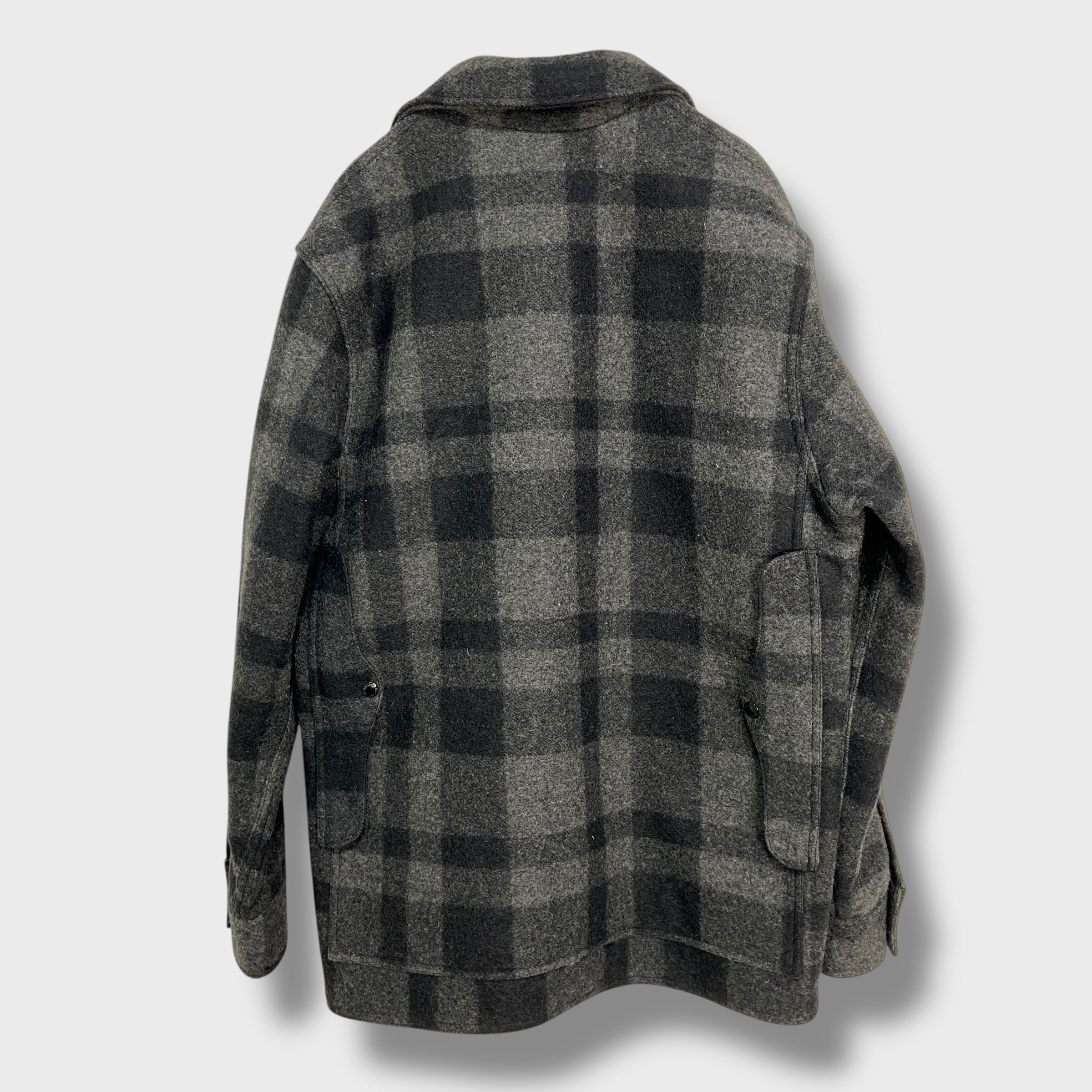 90s USA フィルソン ブロックチェック柄マッキーノジャケット グレー
