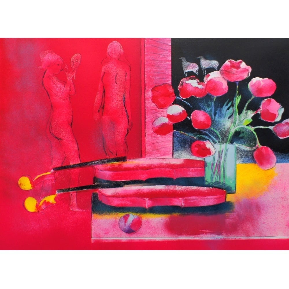 Sold Out】ポール・ギヤマン「花束と二つのバイオリン」 | アトリエ