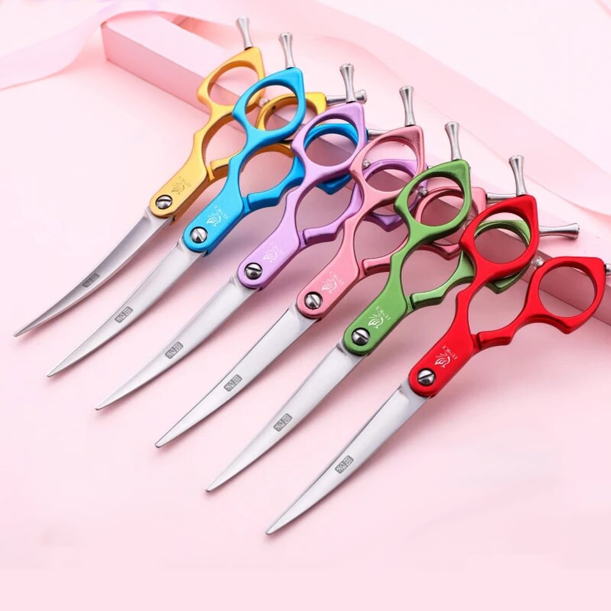 カーブシザー ペット用 6インチ 6.5インチ アルミハンドル 軽量 ペット