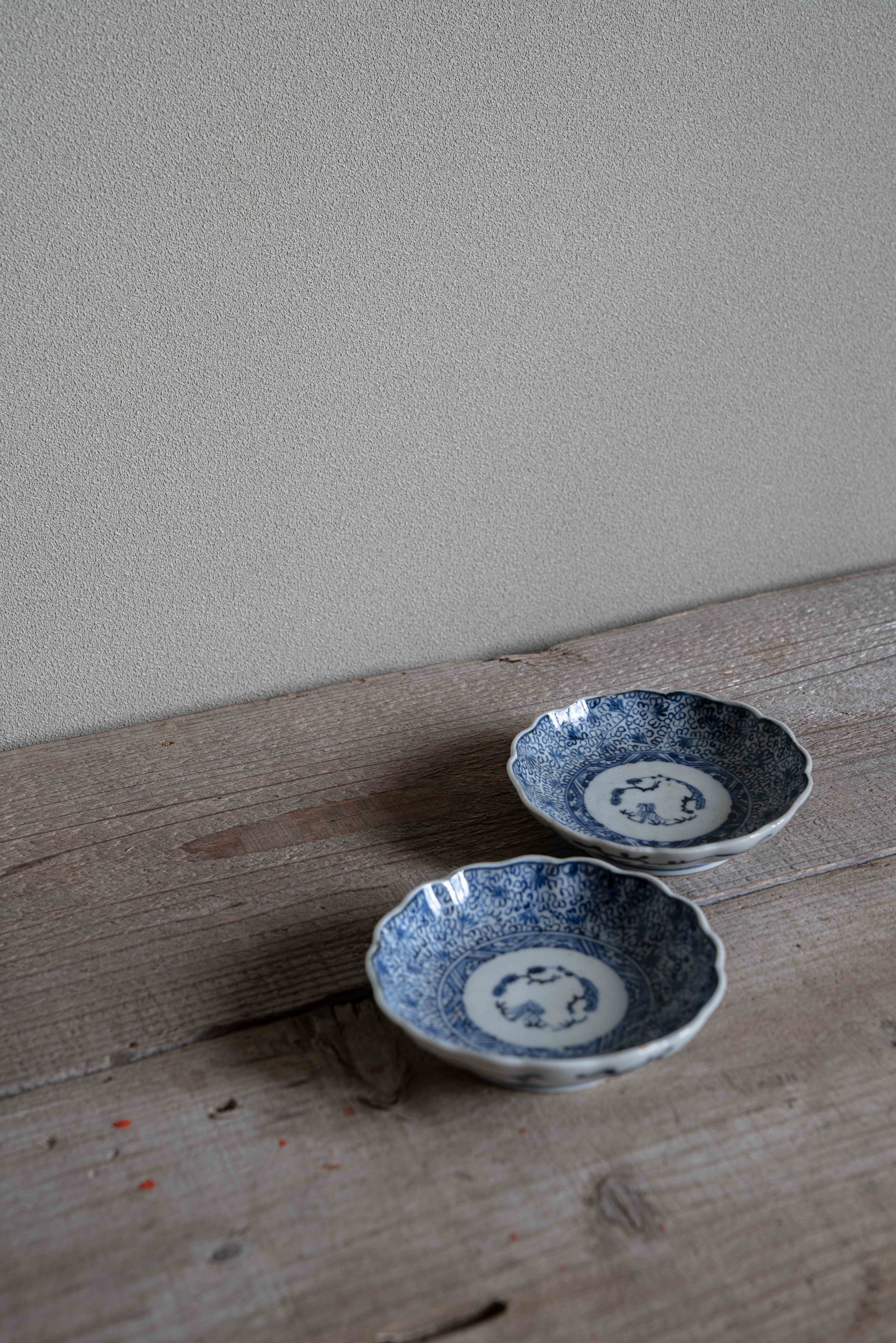 古伊万里 微塵唐草 豆皿 （2客セット） | 絢美堂