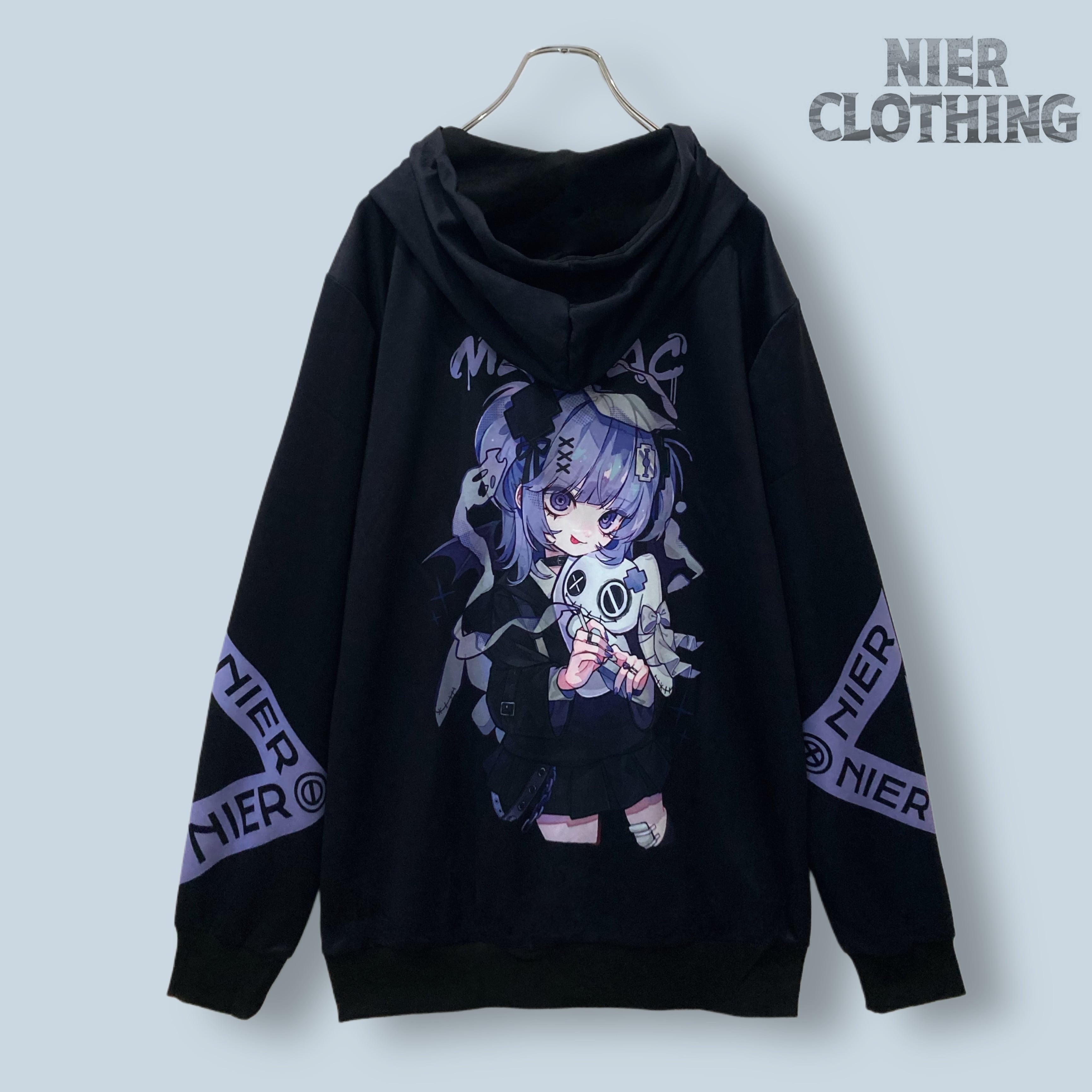 てぃら×NIER CLOTHINGコラボデザインジップパーカー【アクリル