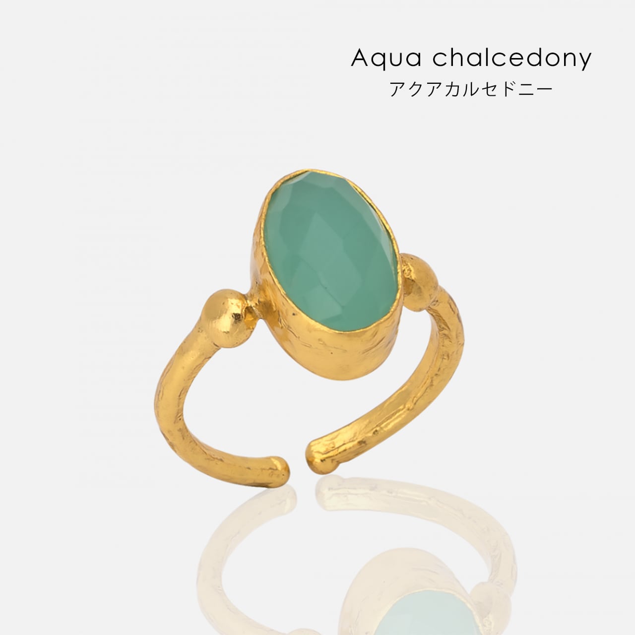 天然石オーバルデザインリング | MUGETTA