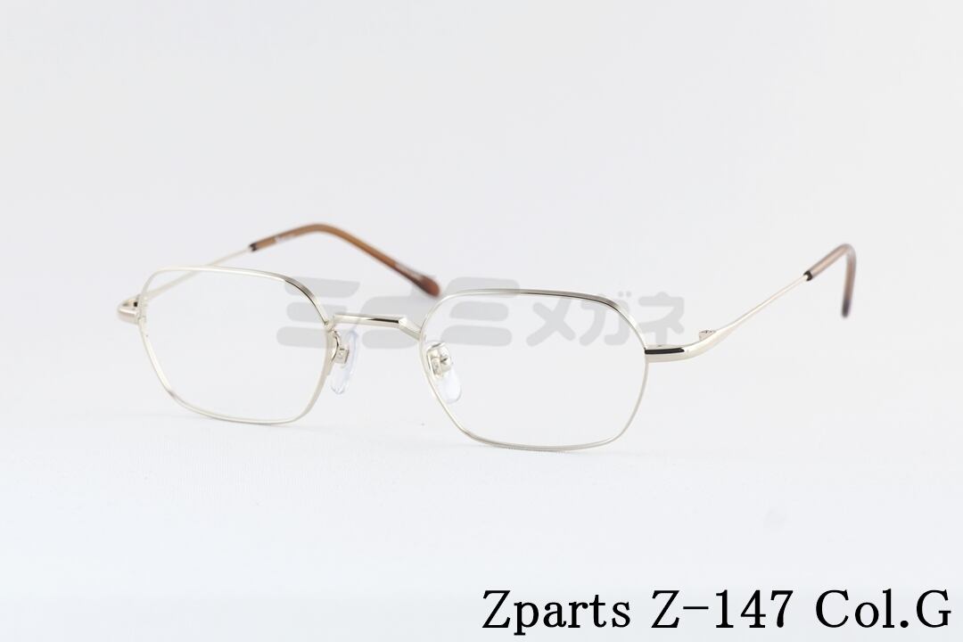 Zparts メガネ Z-108 Col.BLIP オーバル ハーフリム ナイロール 半リム