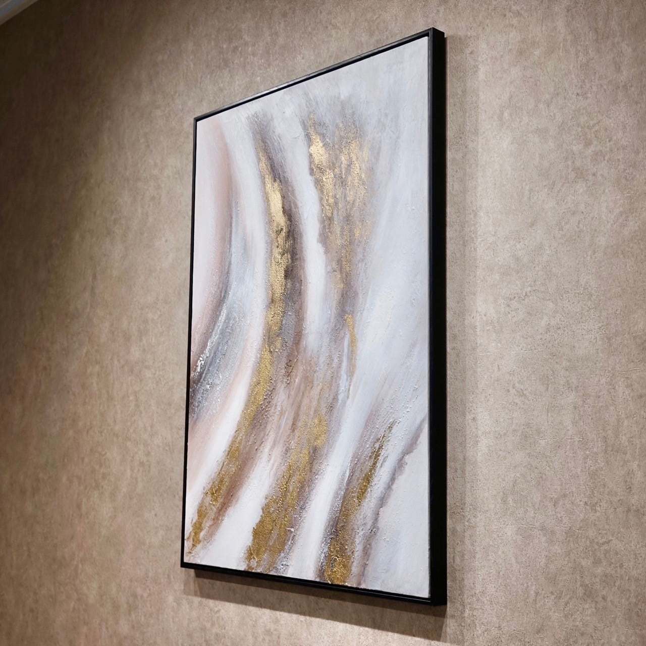 輸入品 油絵 抽象画 大型 100×70 壁掛け ハンドメイド アート 現代