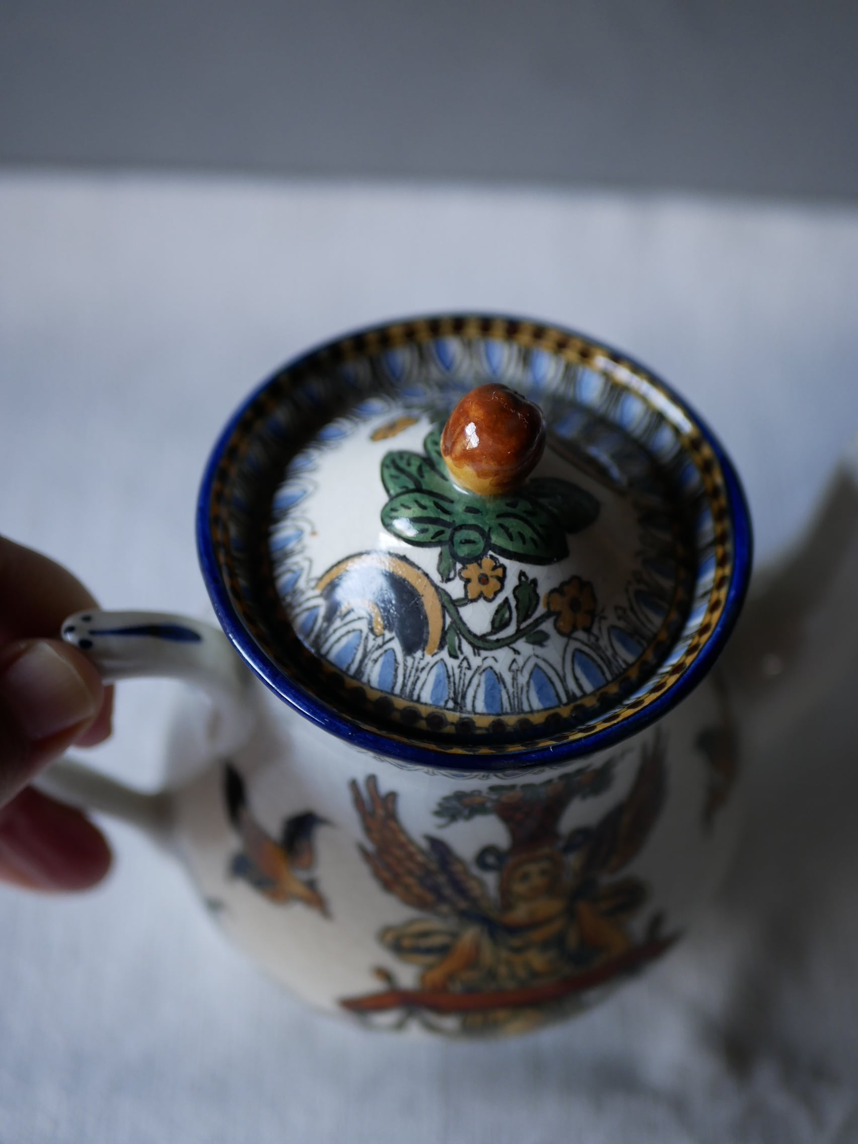 GIEN ジアン ポットとカップ＆ソーサー フランスアンティーク