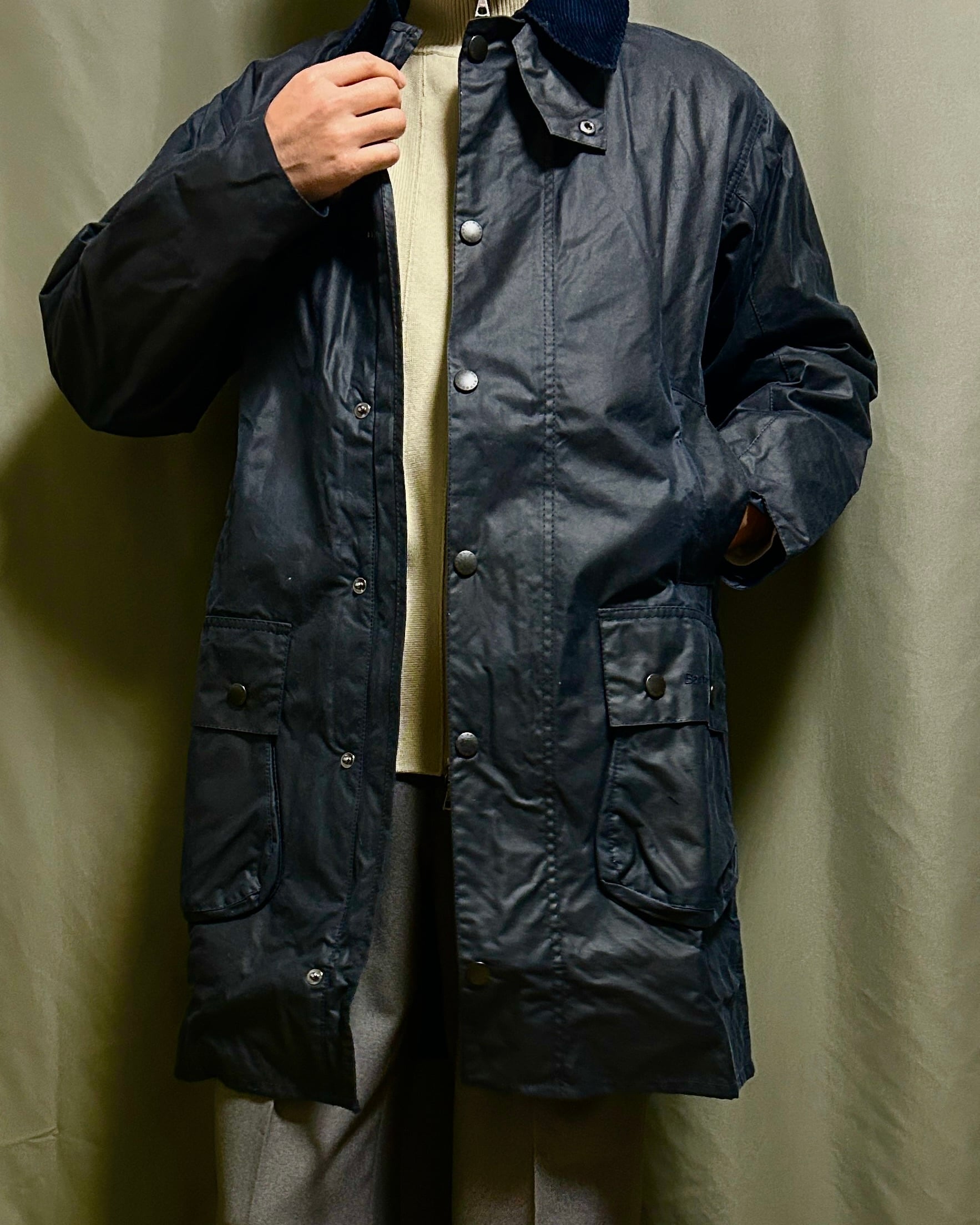 barbour】border 2warrant navy バブアー ボーダー 2ワラント ネイビー