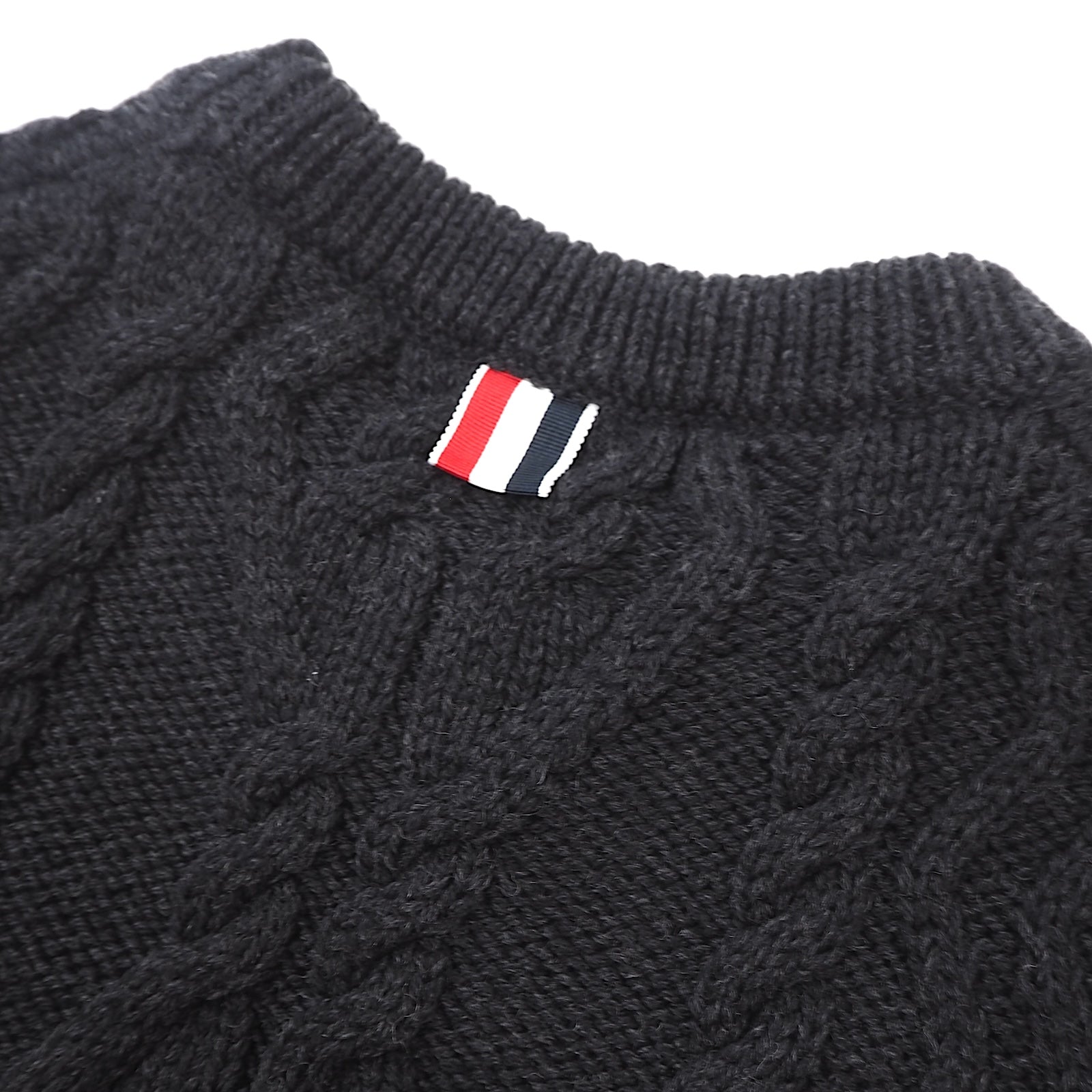 トムブラウン THOM BROWNE クルーネック ケーブルニット セーター 2