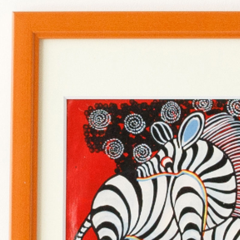 アフリカンアート03 /シマウマの親子 | ボー・デコール オンラインショップ