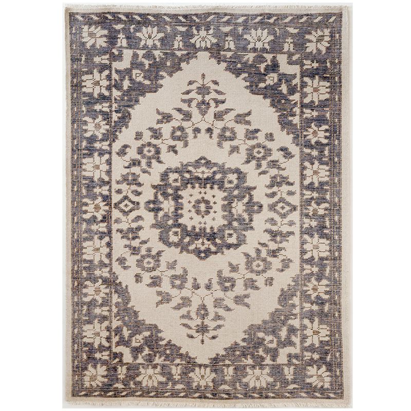 ヴィンテージ風ラグ【試作品】 ウール100％絨毯 [DP02df] ベージュ