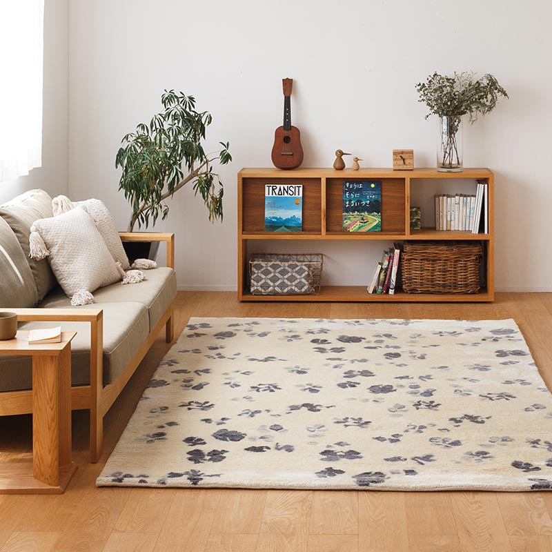 ウールの手織り絨毯 [ ハグみじゅうたん ] ておりPremium / HR4035