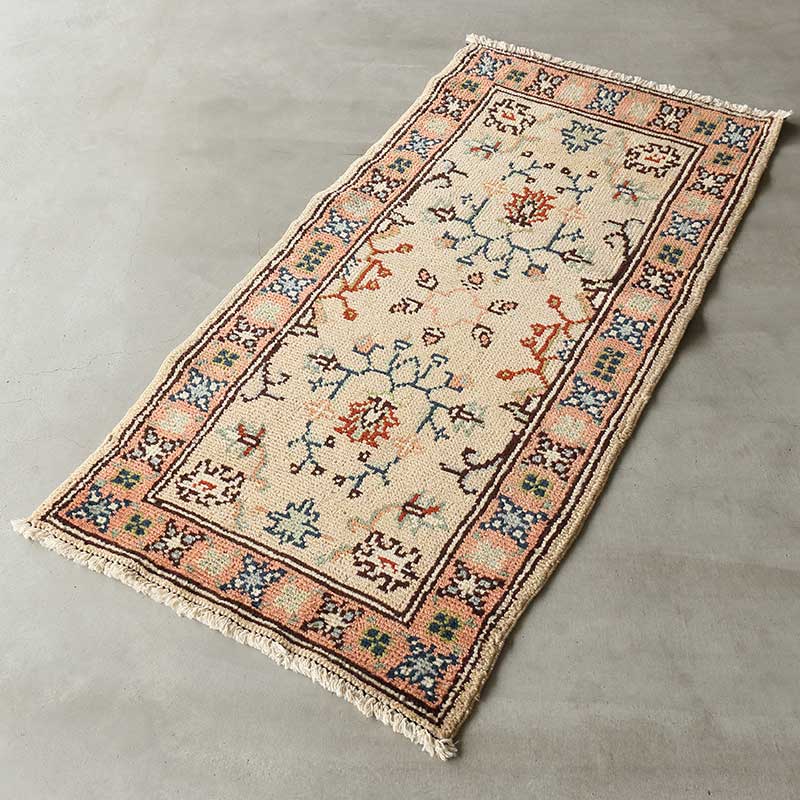 トライバルラグ [フローラル] 1990年代 / OR752 | ボー・デコール