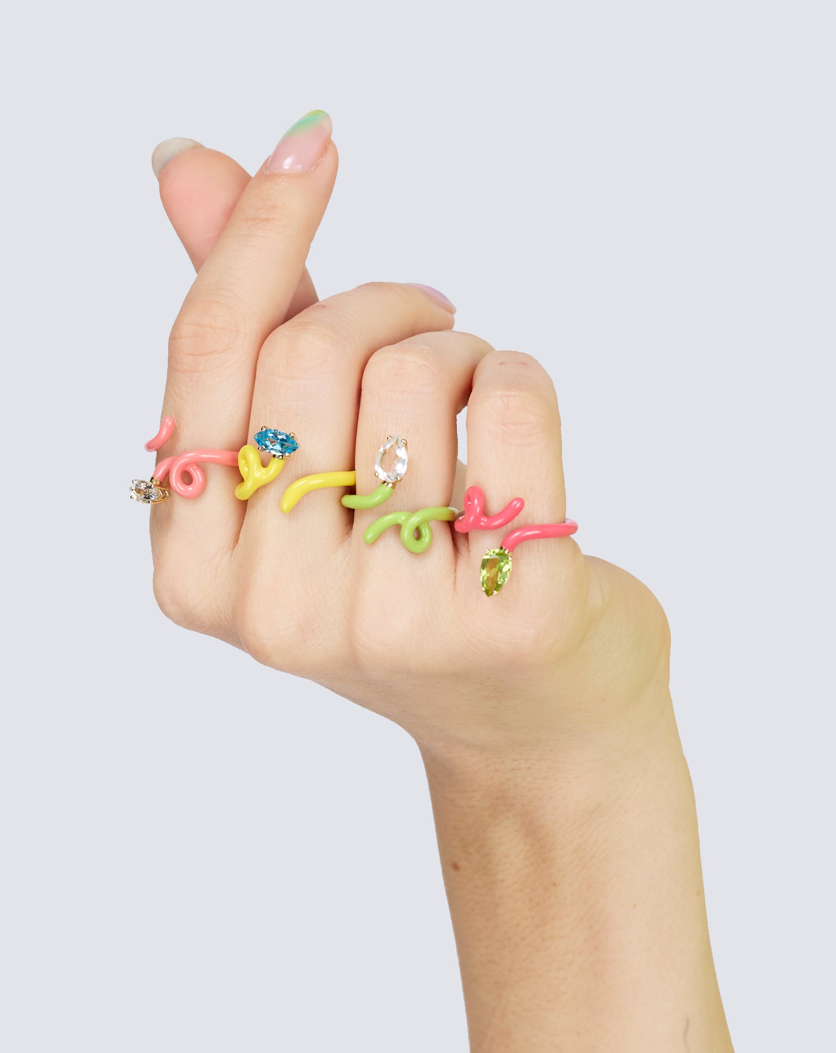 BABY VINE RING ~ IN LIME GREEN – Bea Bongiasca