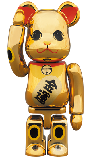 BE@RBRICK 招き猫 金運 金メッキ 参 400% & 100% セット
