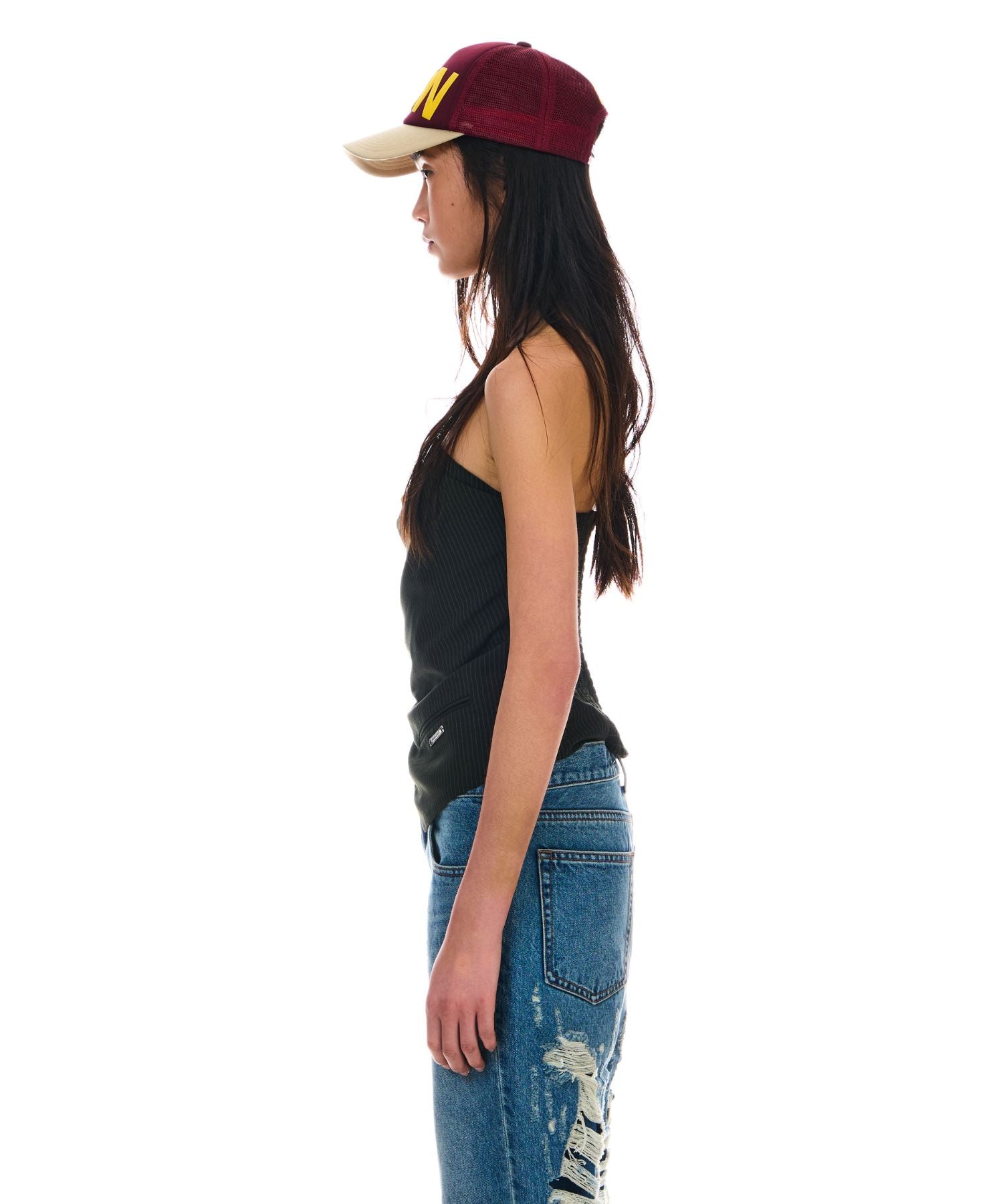 DRAPE ASYMMETRY BARE TOP – BEEDEN