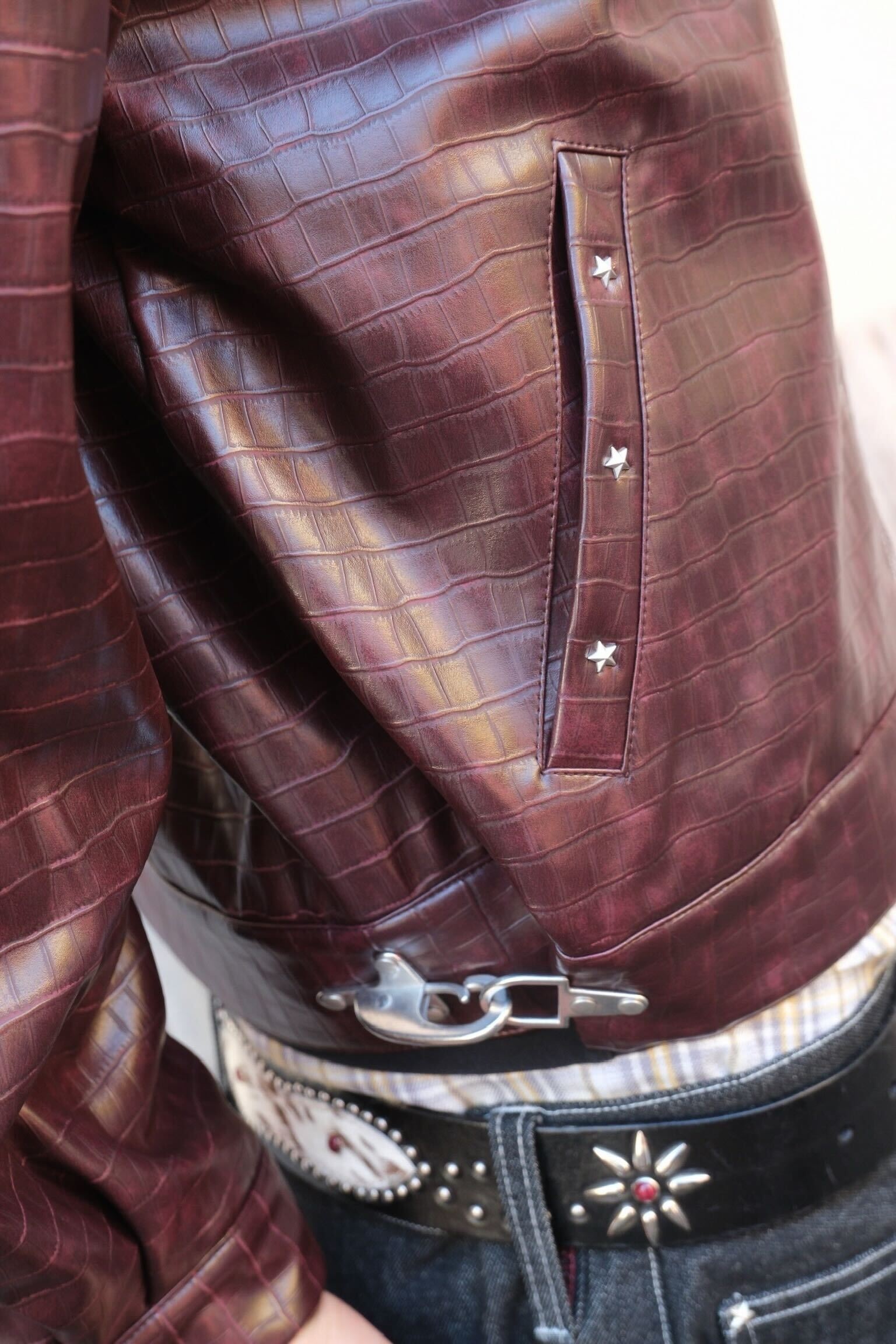 Croc-Embossed Jacket Jacket – BELVET