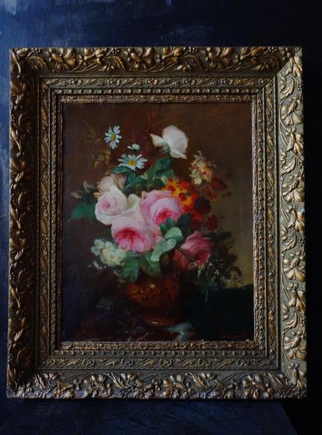 西洋クラシック絵画 フランス 19世紀 薔薇の絵 アート＆オブジェ