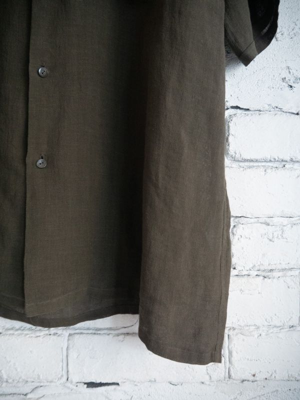 MAATEE&SONS S/S OPEN COLLAR SHIRTS ドSLINEN マーティーアンドサンズ