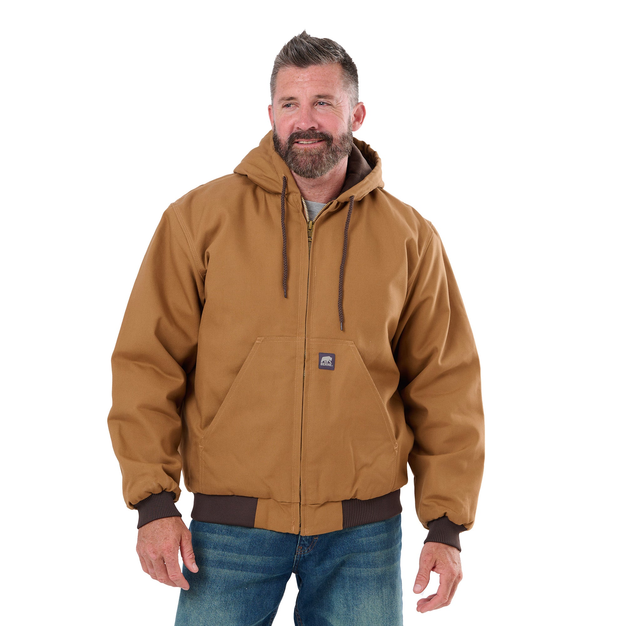 Men's Duck Hooded Active Work Jacket – Berne Apparel