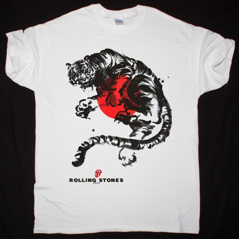 THE ROLLING STONES JAPAN TOUR 1990 NEW WHITE T-SHIRT