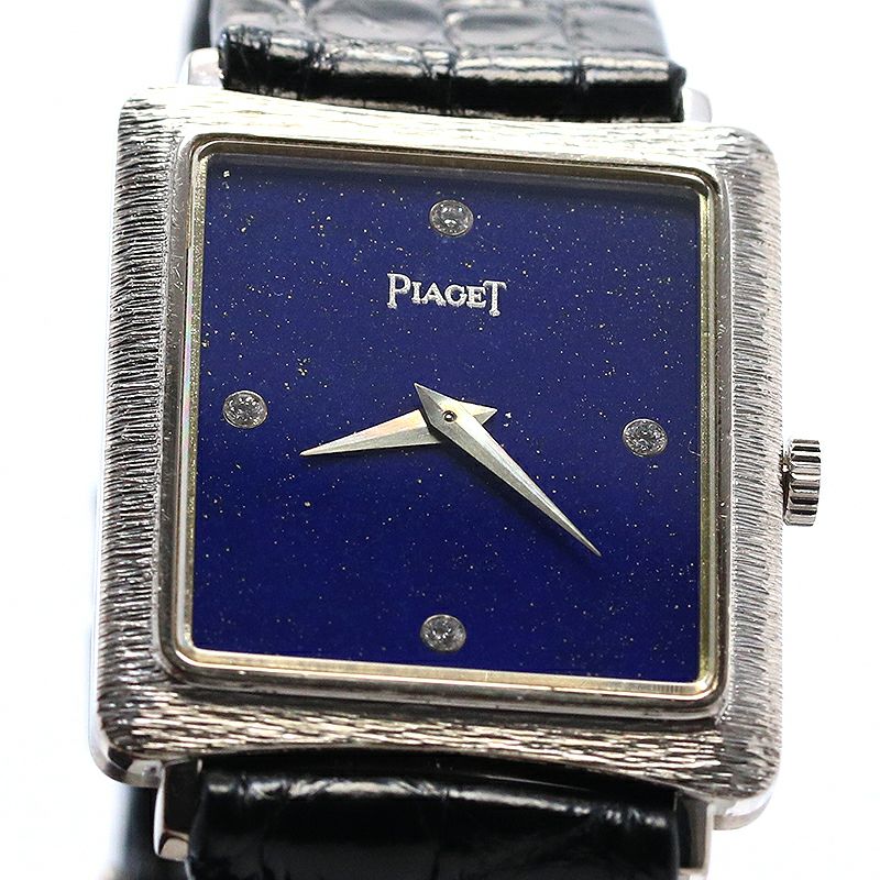中古】PIAGET VINTAGE RECTANGULAR WATCH LAPIS LAZULI DIAL ピアジェ