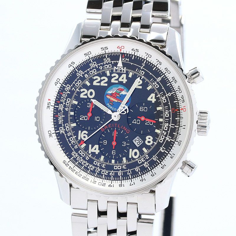 中古】BREITLING NAVITIMER COSMONAUTE FLYBACK PORCO ROSSO