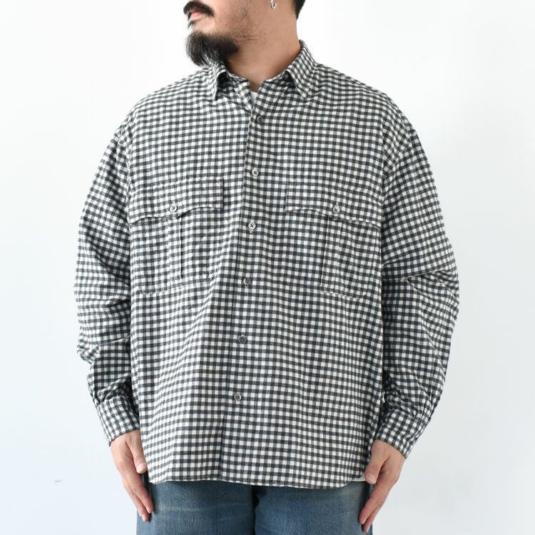 ROLL UP FLANNEL GINGHAM CHECK SHIRT ロールアップ フランネル