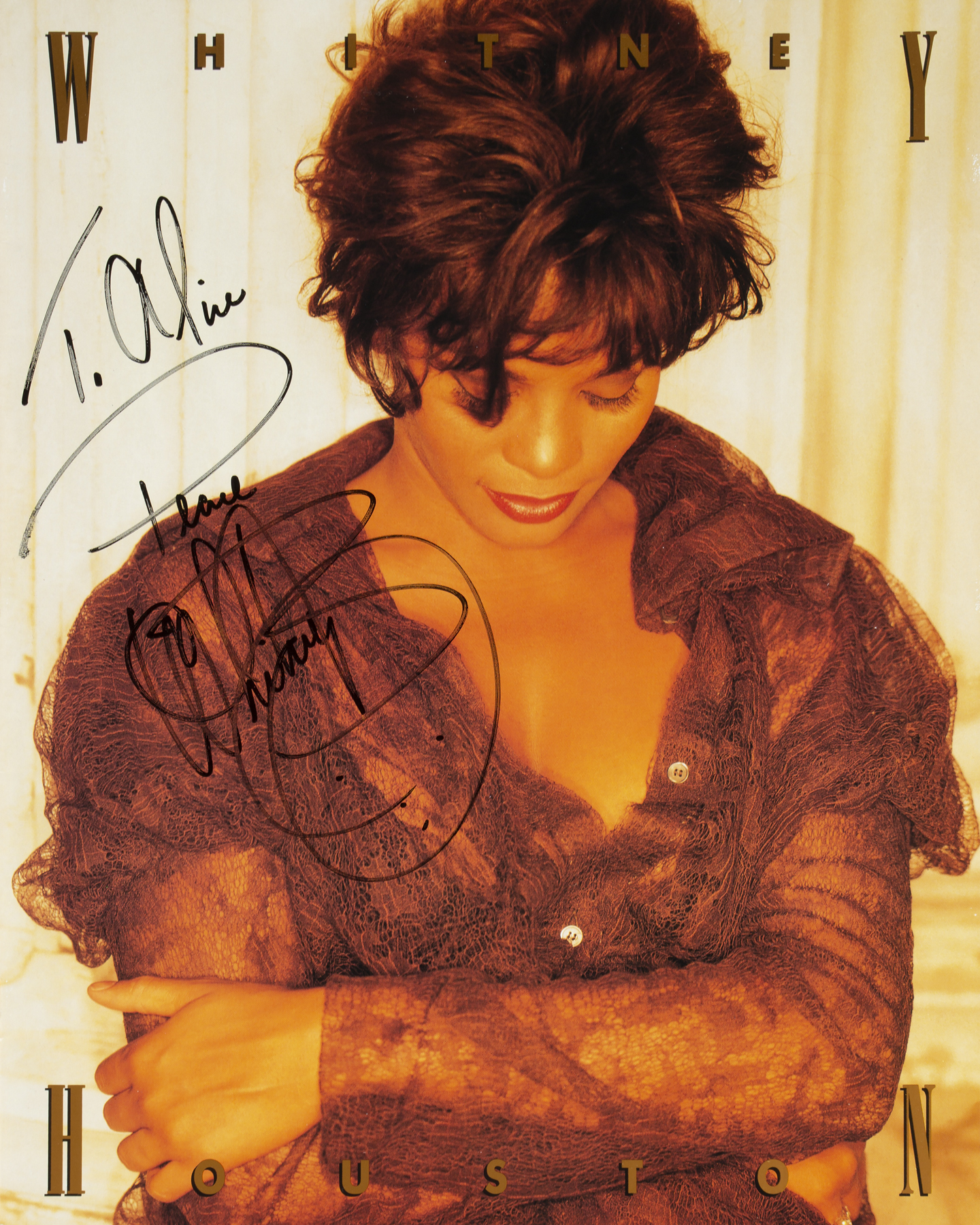 WHITNEY HOUSTON SIGNED AND INSCRIBED PROGRAM