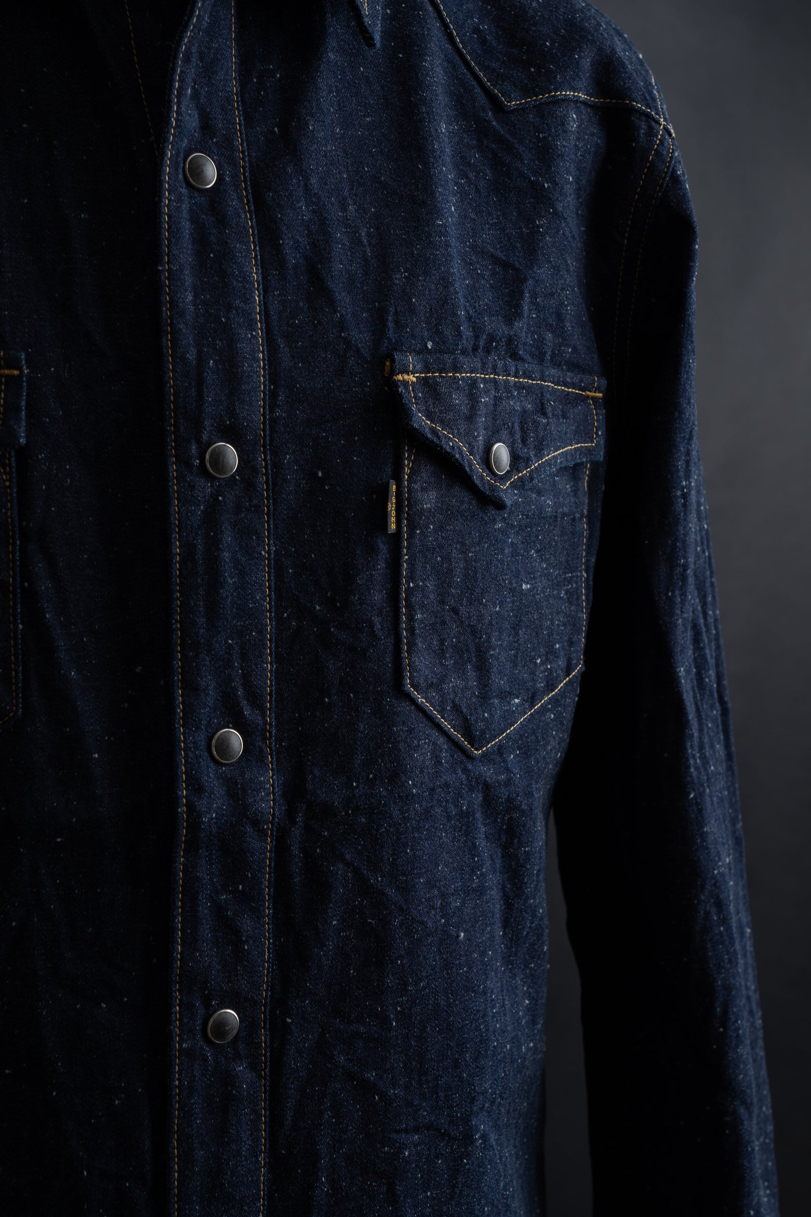 MS004E (001) 10oz SELVADGE DENIM WESTERN SHIRTS – BIG JOHN【公式