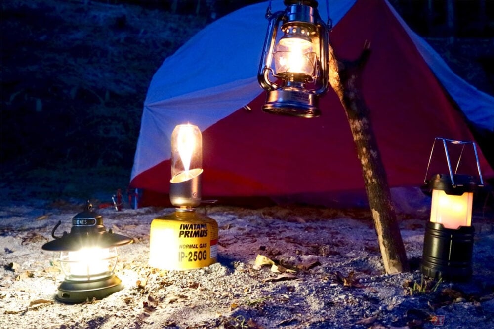 キャンプツーリングに最適なランタンを考える 持ち運び便利で雰囲気も