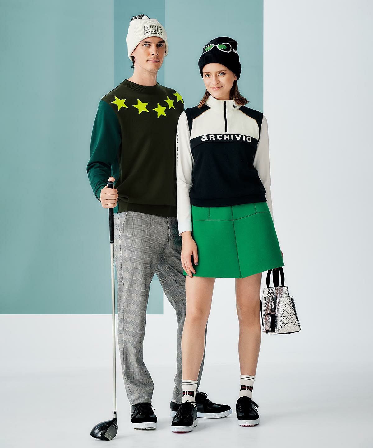 メンズ】素材切替星柄ニット|アルチビオ-アウトレット- - ゴルフウェア