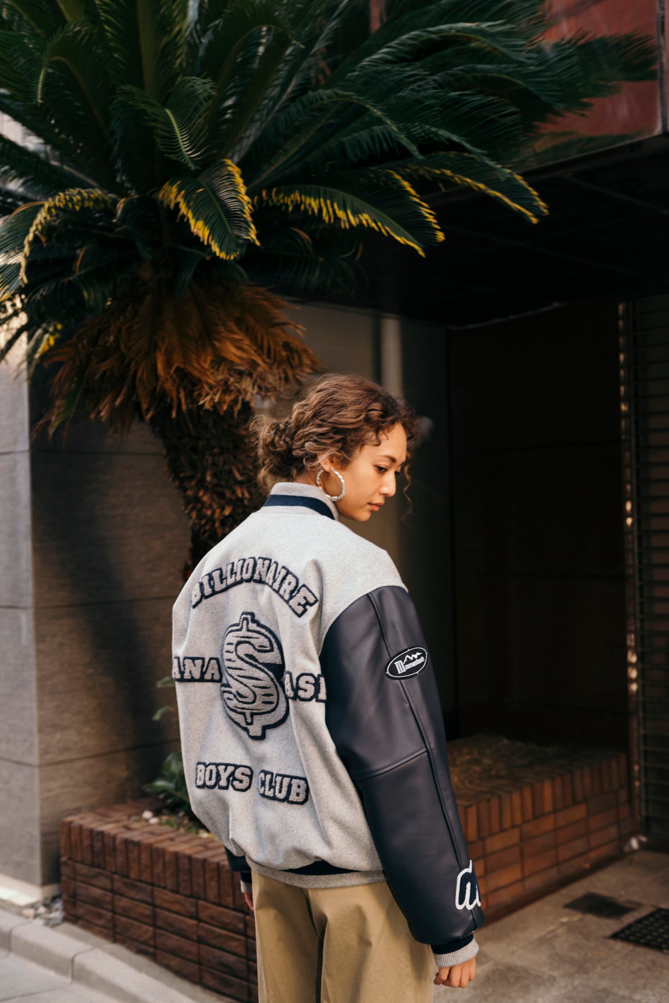 Billionire Boys Club X Manastash Leather Sleeve Varsity Jacket