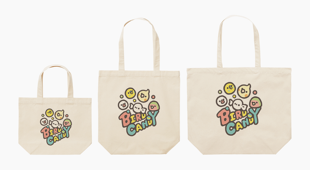 トートバッグ カラフル鳥さんキャンディー｜BIRDSTORY