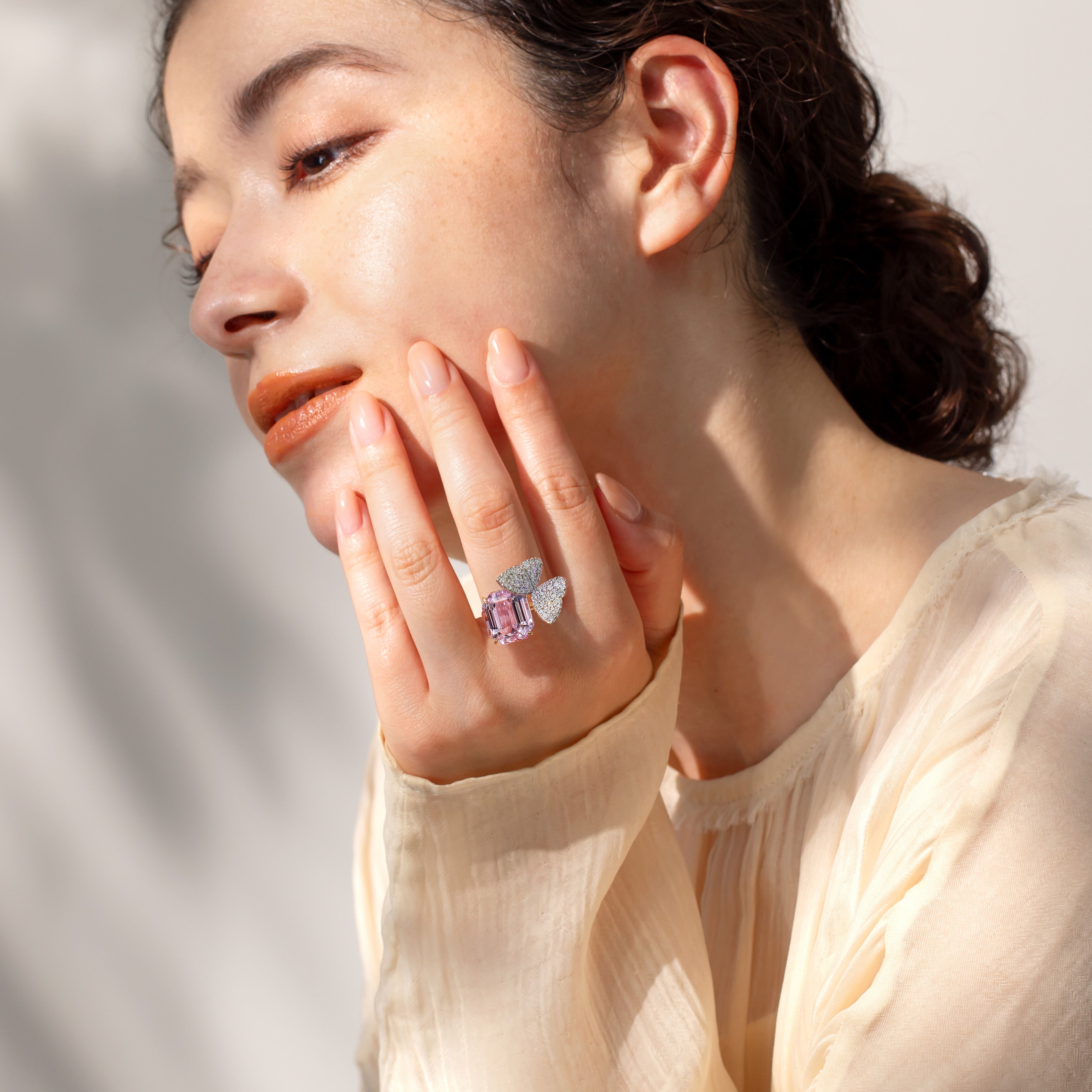 店舗限定】K18/PTリング・ブーケパピヨンプリンシパル