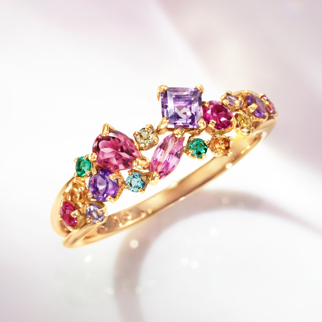 ビズー公式】マルチカラー K18(18金) K10(10金) プラチナ リング