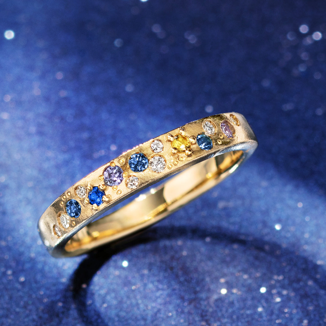 ビズー公式】マルチカラージュエル K18リング・プロメセレス| 誕生石や