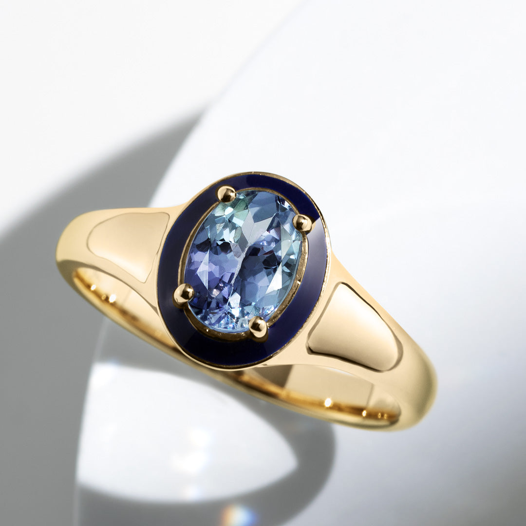 ビズー公式】タンザナイト SV925/K18リング・ベルタント| 誕生石や希少