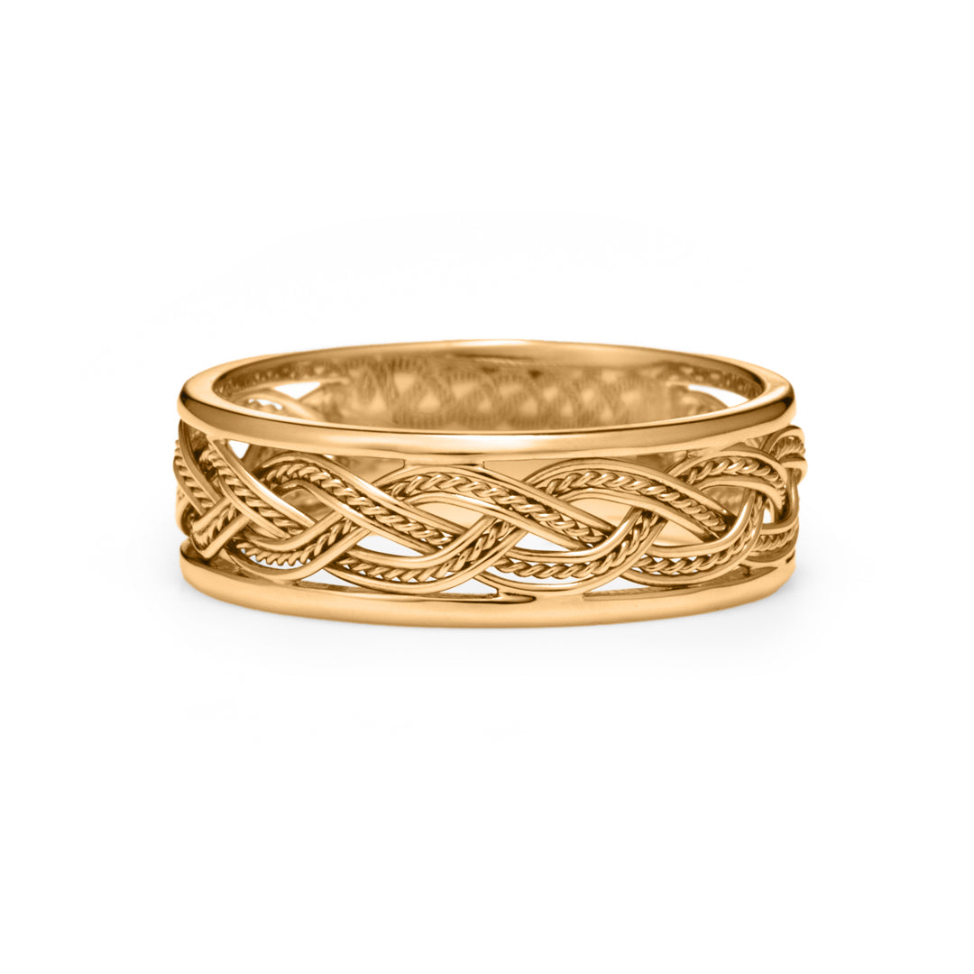 ビズー公式】手編み ゴールド K18 リング トレッセ | 希少石カラー