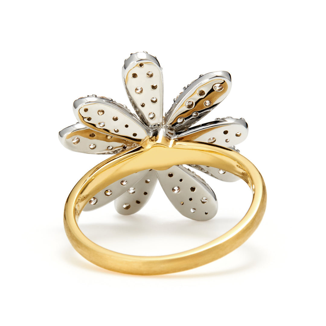 ビズー公式】ダイヤモンド K18 イエローゴールド プラチナ リング