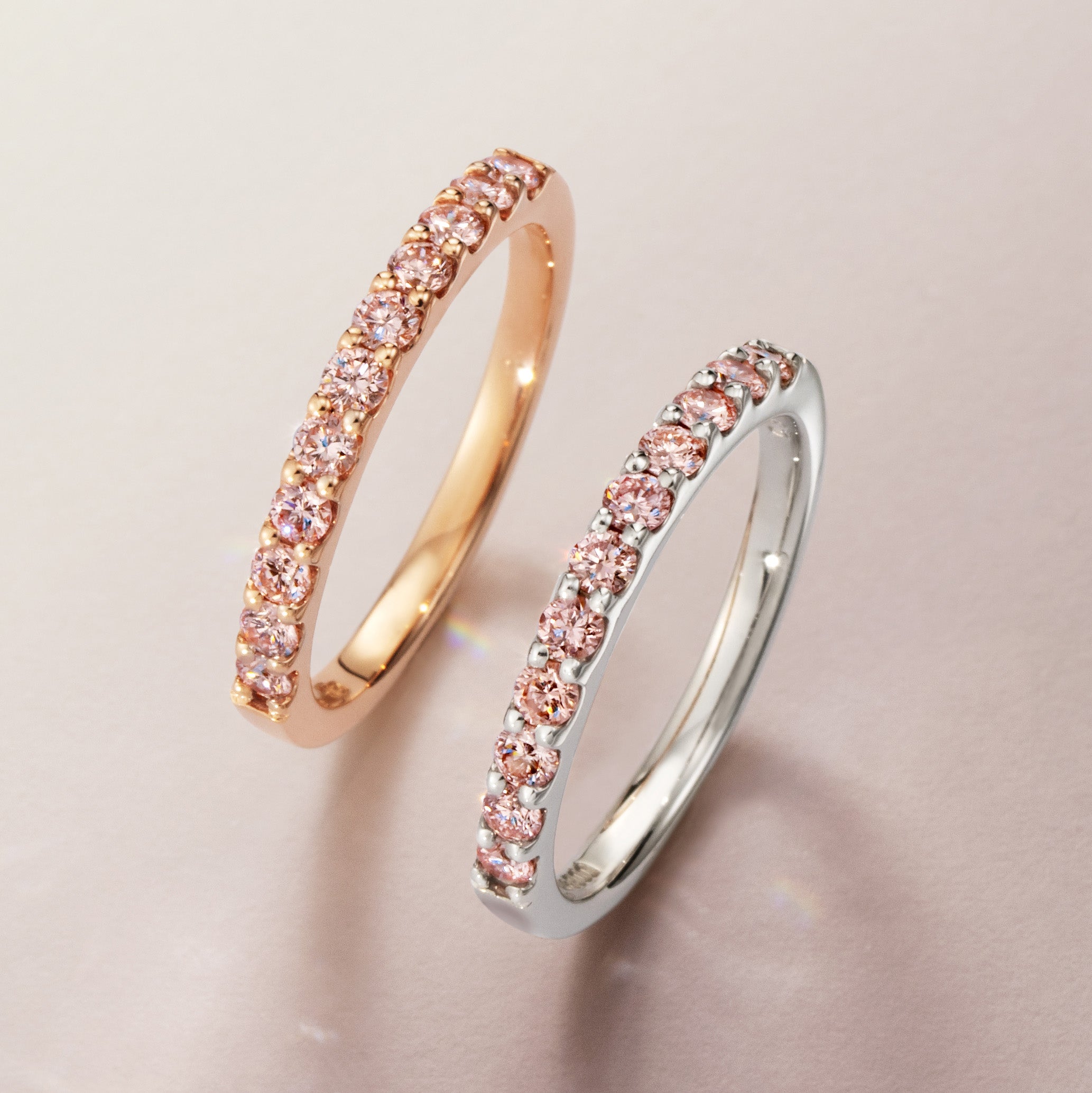 ピンクダイヤモンド(ラボグロウン) K18/PTリング・エマ