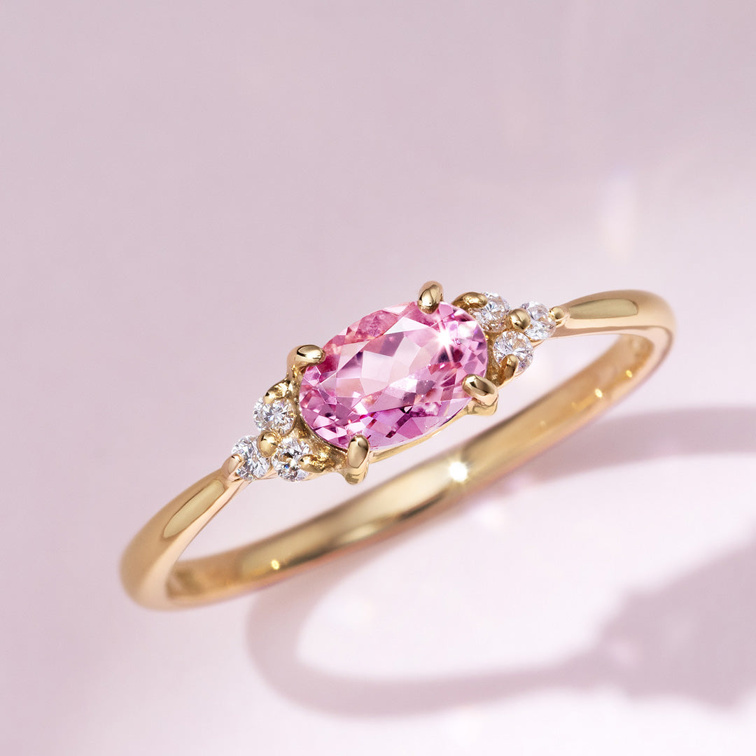 ビズー公式】モルガナイト(ローズピンクカラー)×ダイヤモンド K10