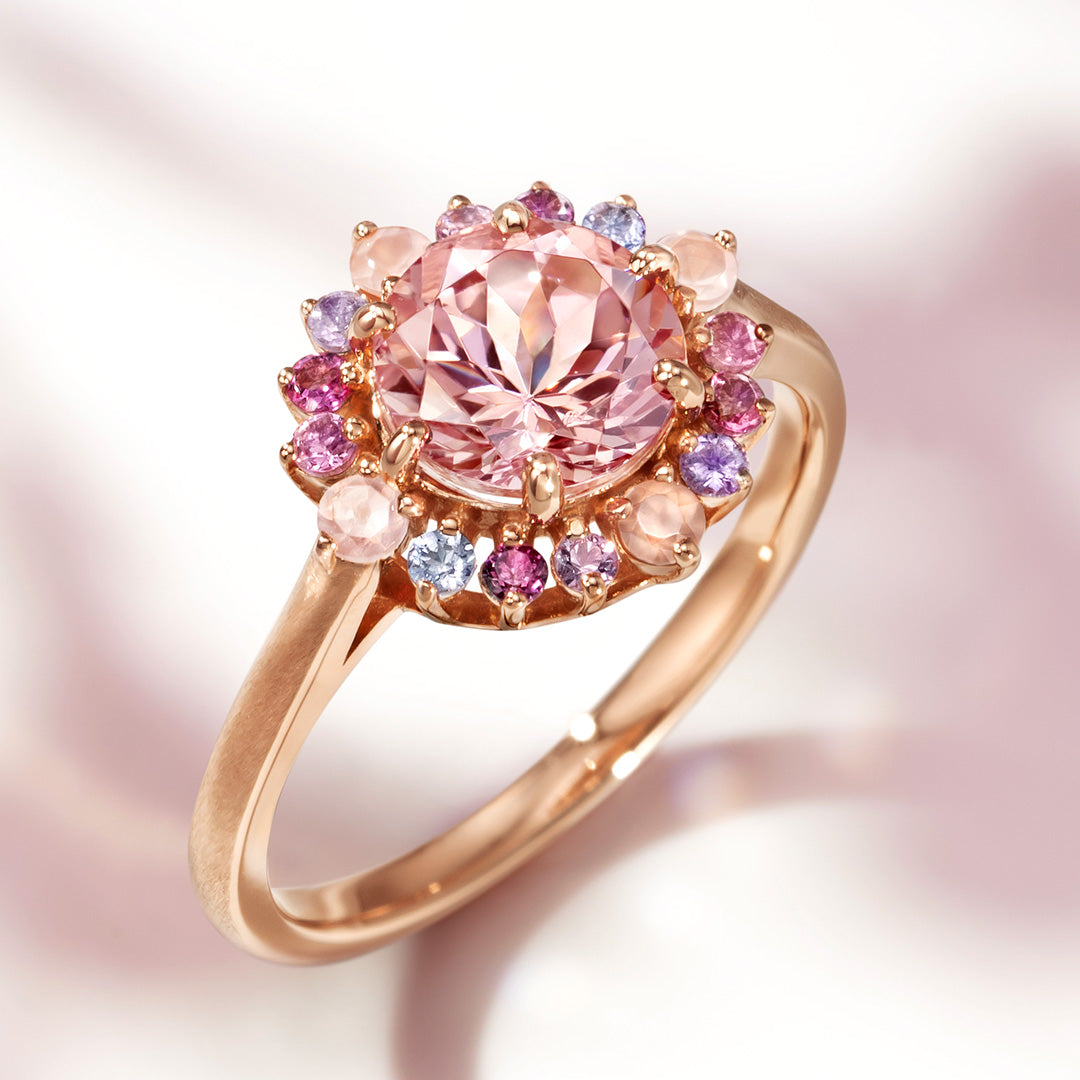 ビズー公式】マラヤ ガーネット マルチカラー K18(18金) リング