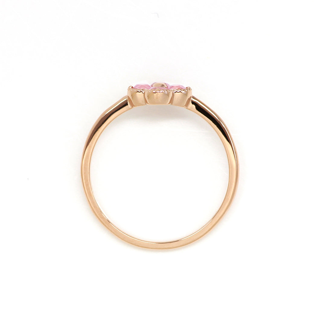 ビズー公式】シャンパン ガーネット ダイヤモンド K18(18金) リング