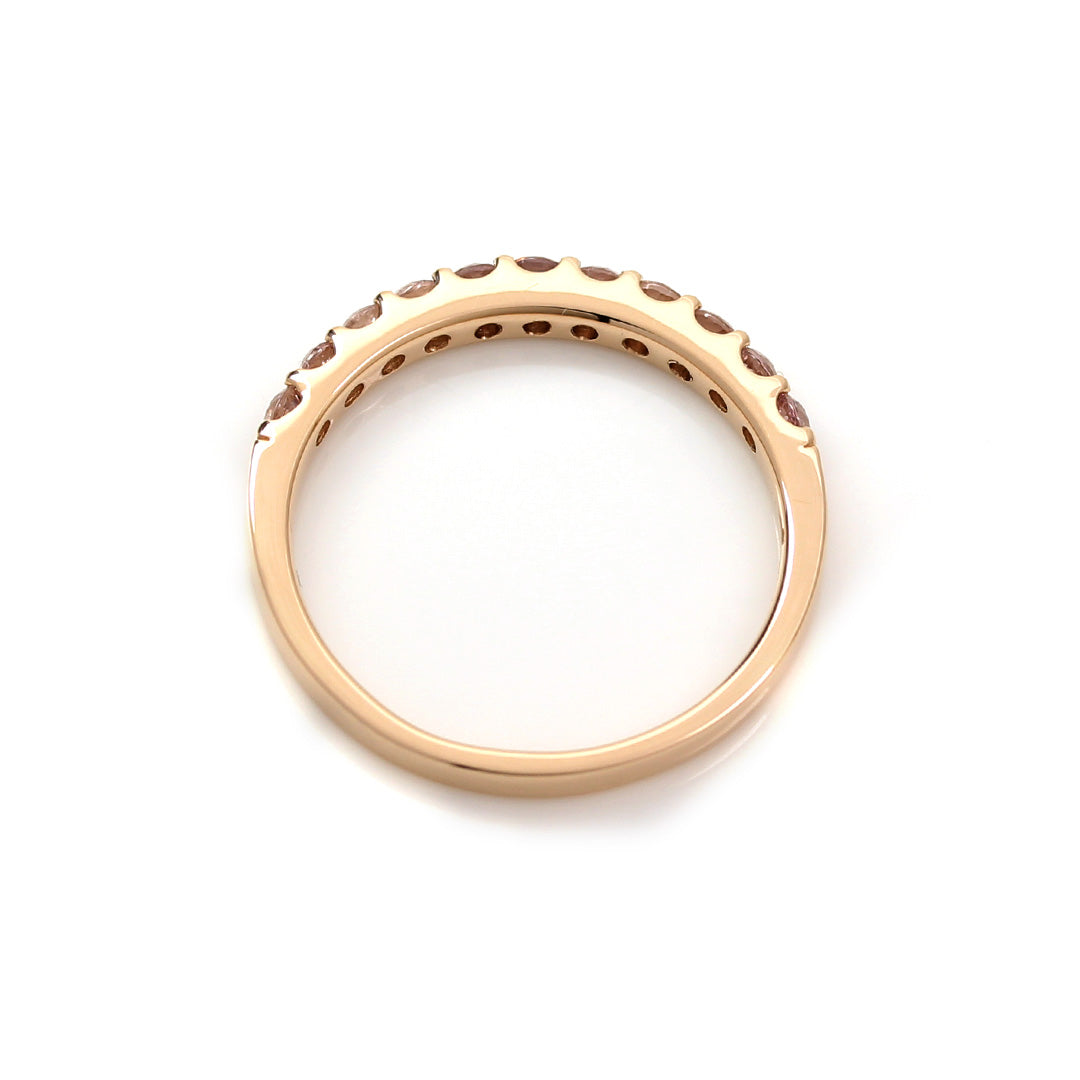 ビズー公式】シャンパン ガーネット 11石 ハーフ エタニティ K18(18金