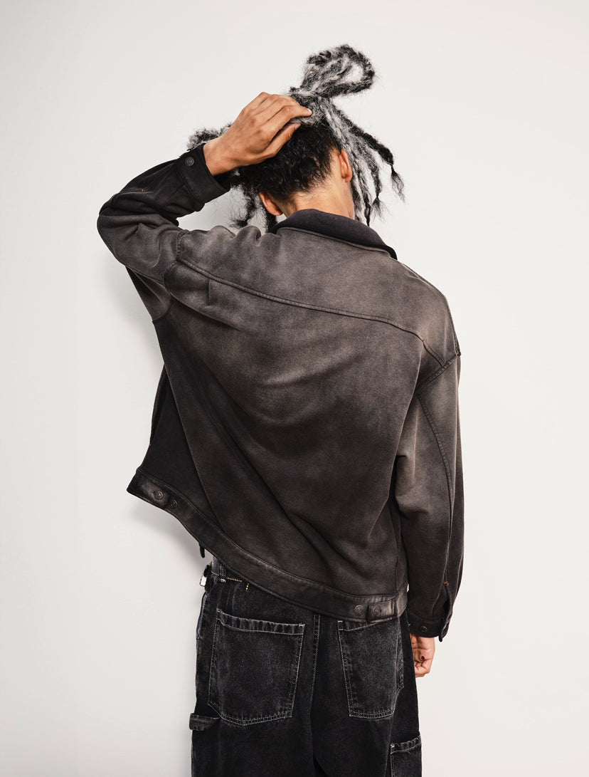 TYPE-001 SWEAT TRUCKER JACKET BLACK – BONKNOW FREAKS