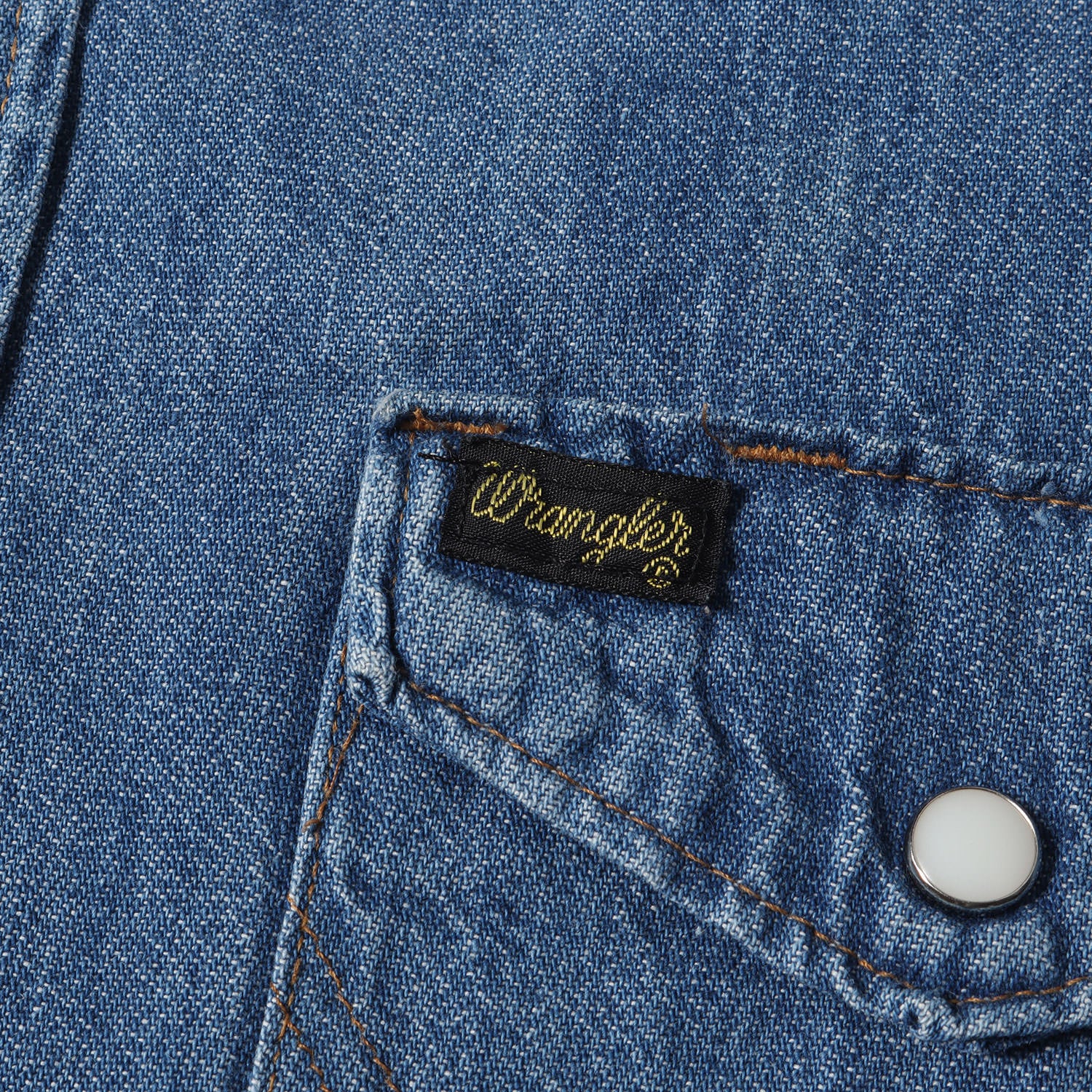 70s 27MW 白タグ デニム ウエスタンシャツ(USA製) - ブランド古着の