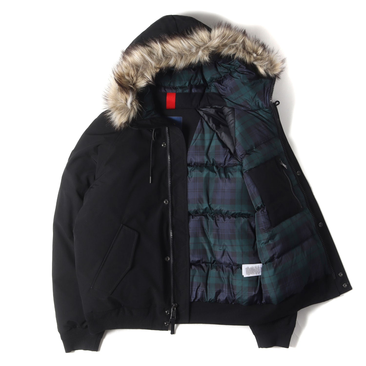 POLO Ralph Lauren (ポロ ラルフローレン) フードファー 裏地チェック